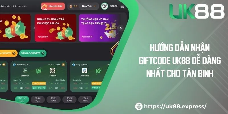 Hướng Dẫn Nhận Giftcode UK88 Dễ Dàng Nhất Cho Tân Binh